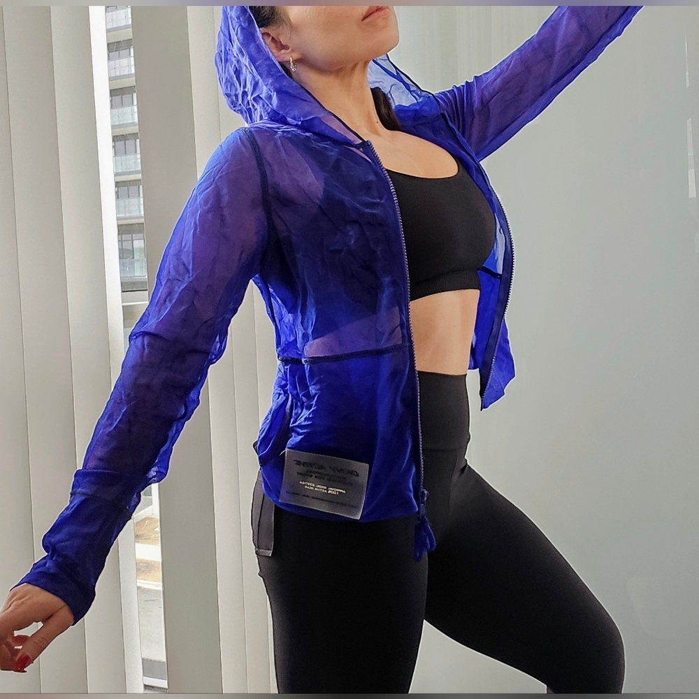 dkny active Women's Sheer Vibrant Violet Utility Jacket